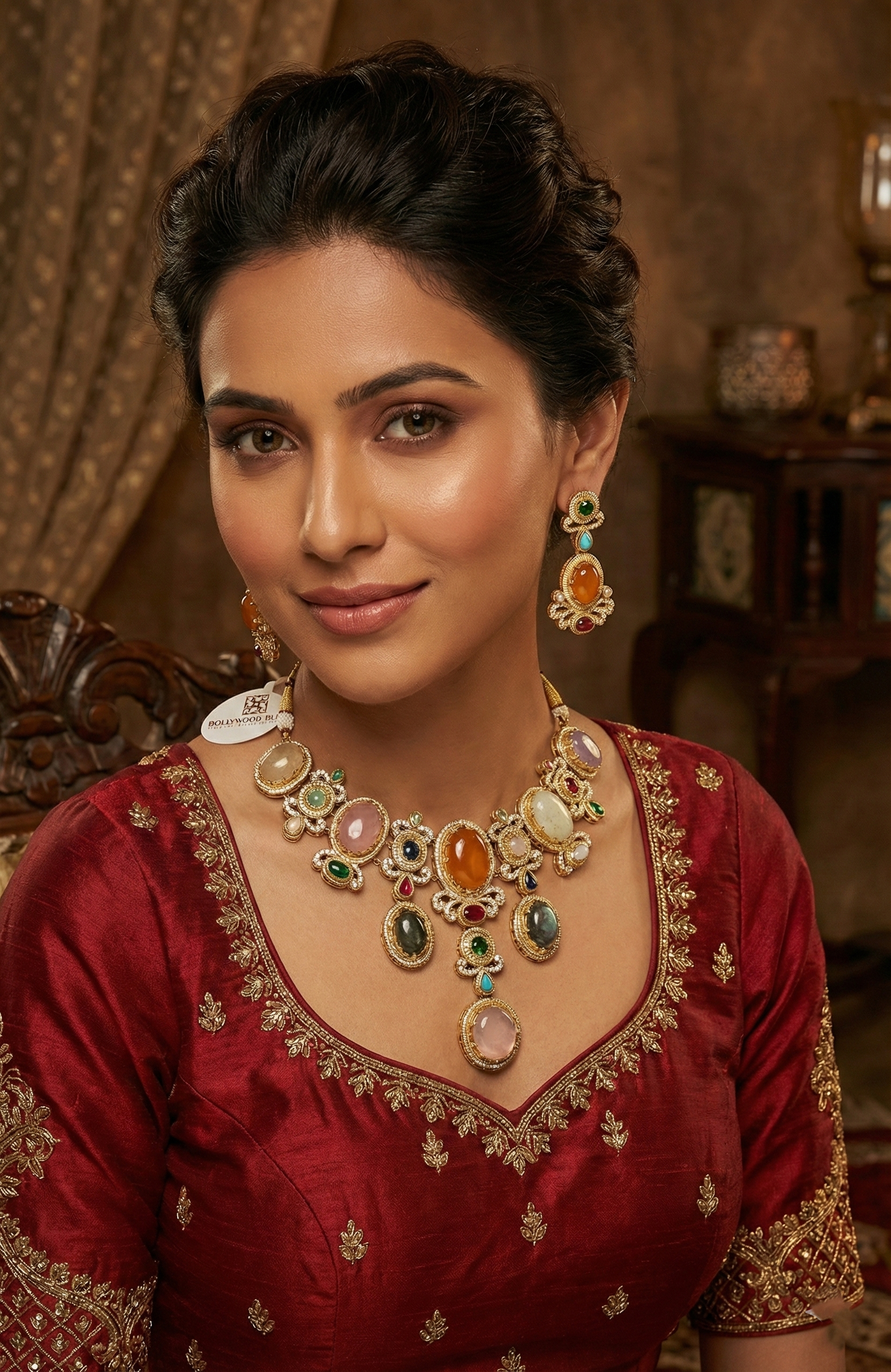 Sabyasachi inspired Multicolour Designer Inspired Statement Necklace Set