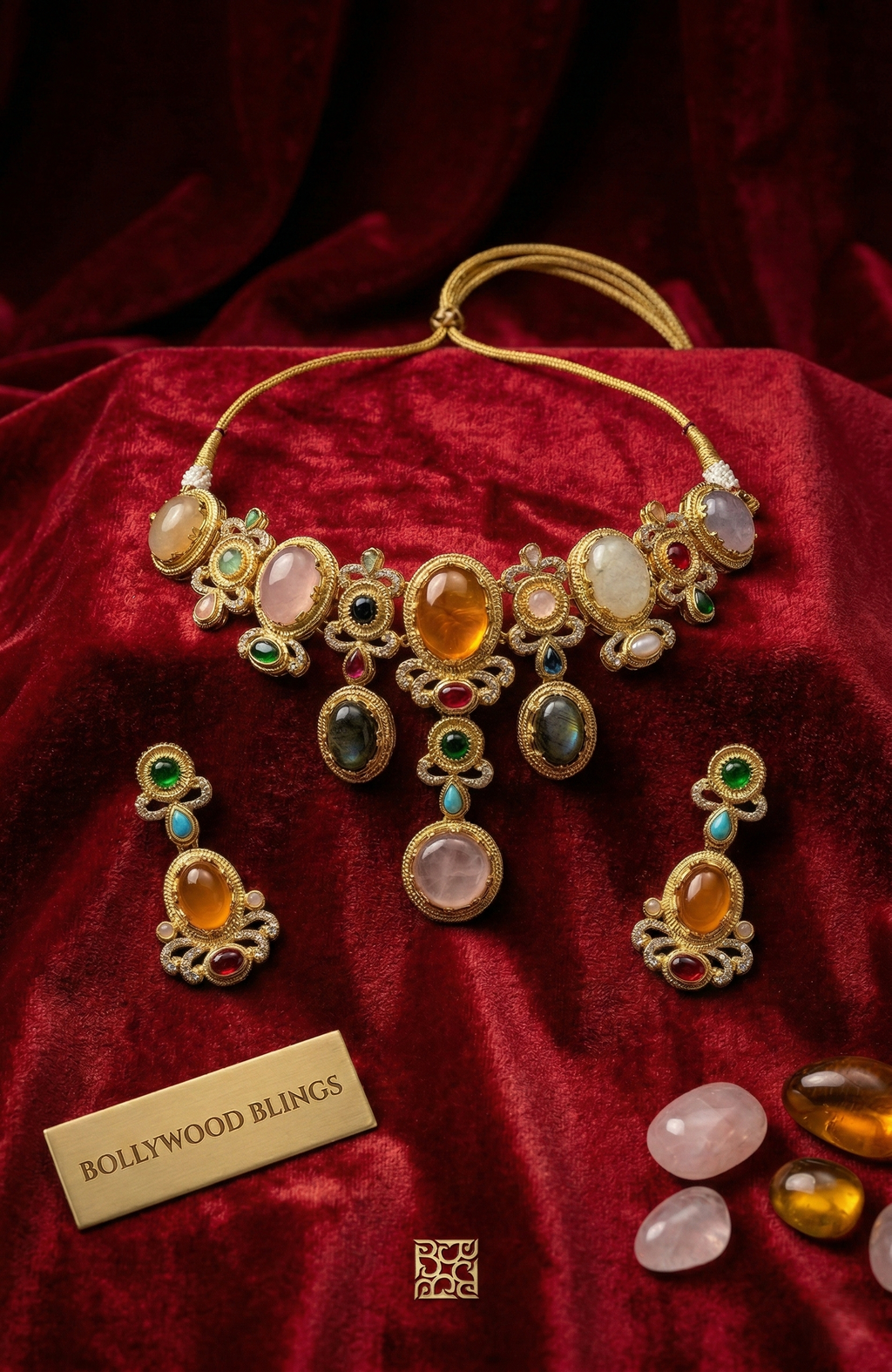 Sabyasachi inspired Multicolour Designer Inspired Statement Necklace Set