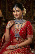 Full Bridal Set - Blue & Silver