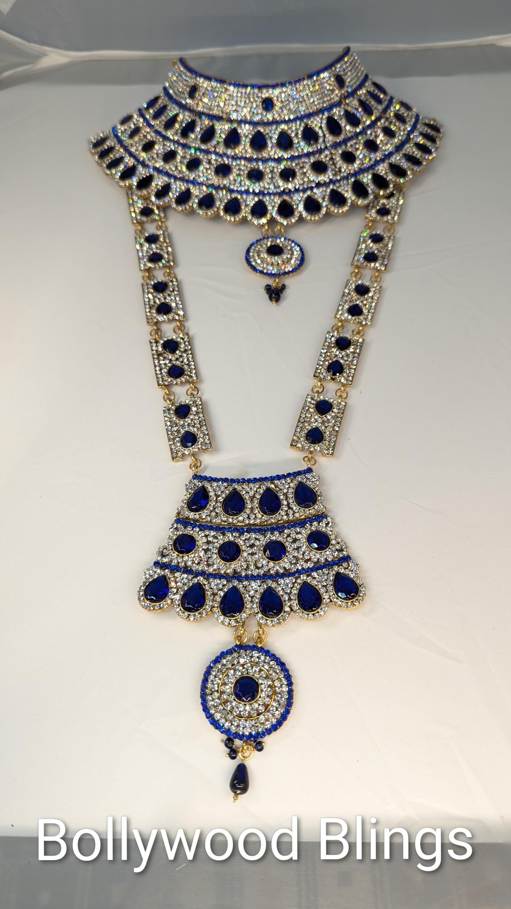Full Bridal Set - Blue & Silver