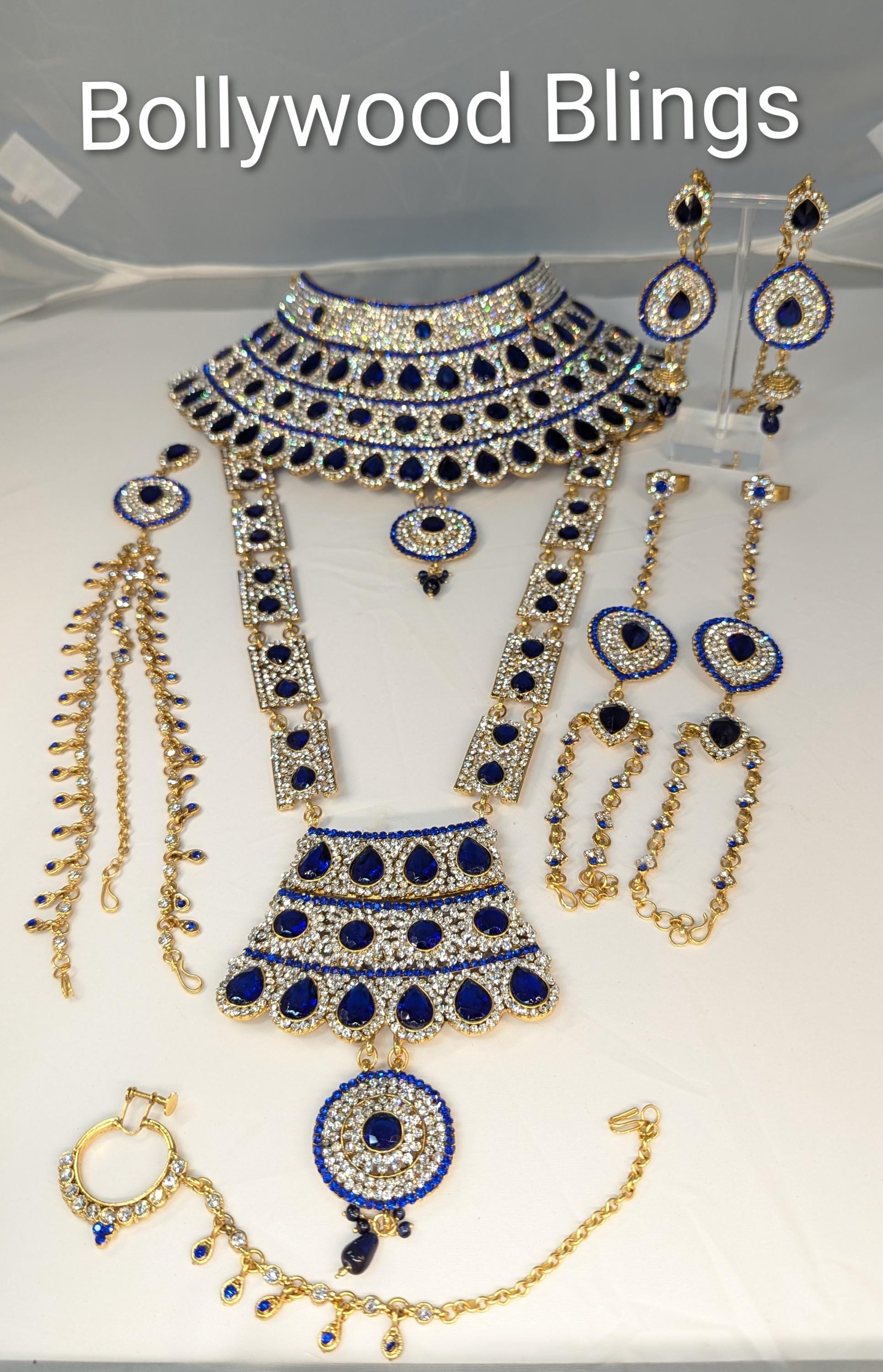 Full Bridal Set - Blue & Silver