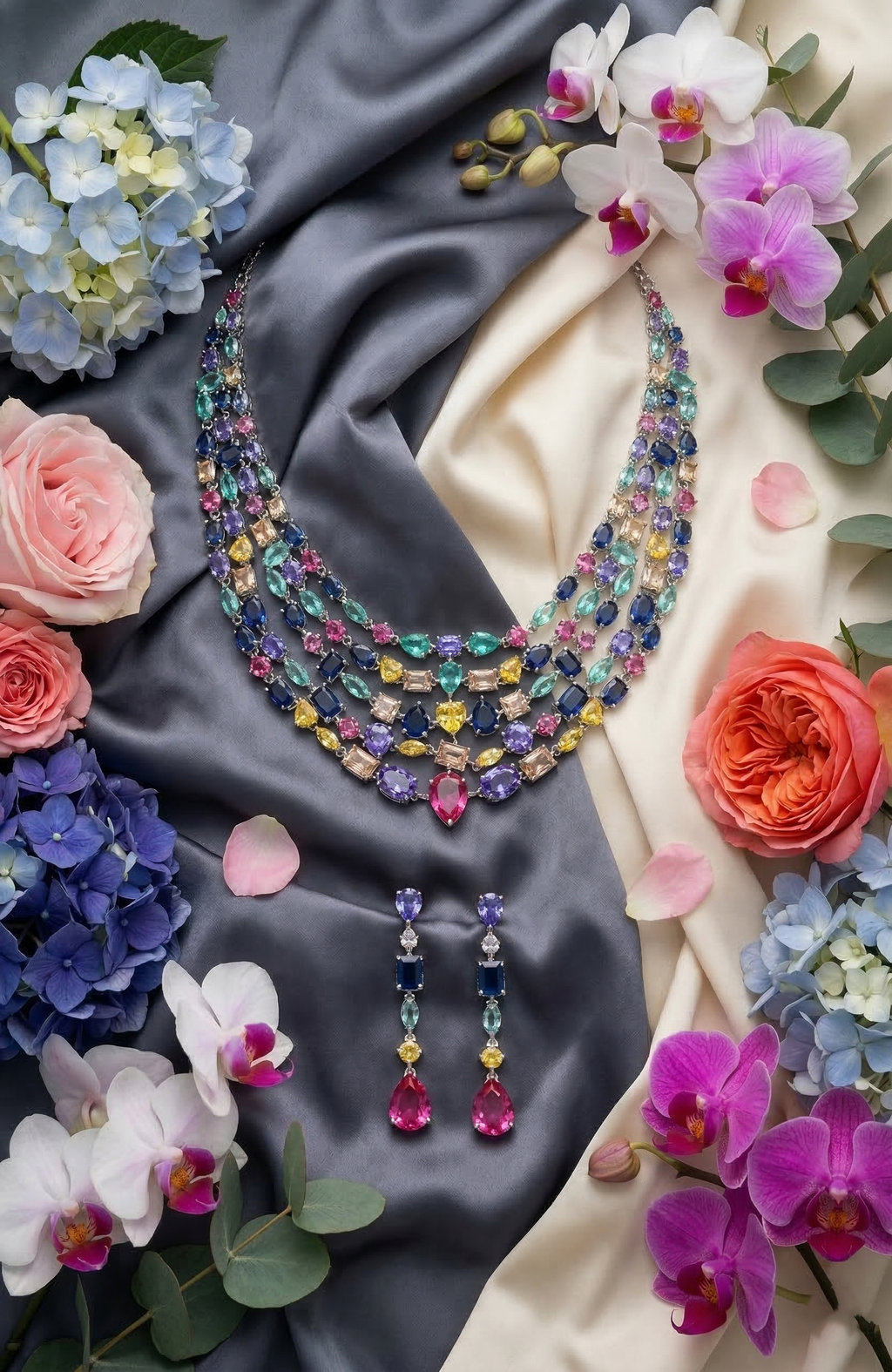 Celebrity inspired multi-coloured necklace worn by Kajol