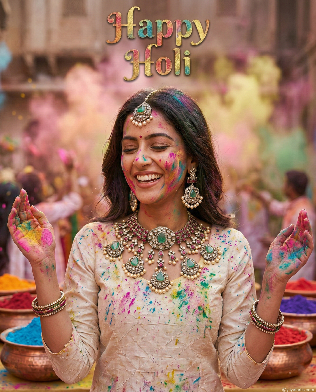 Bollywood Blings Statement Royal Emerald & Ruby Bridal Jewellery Set