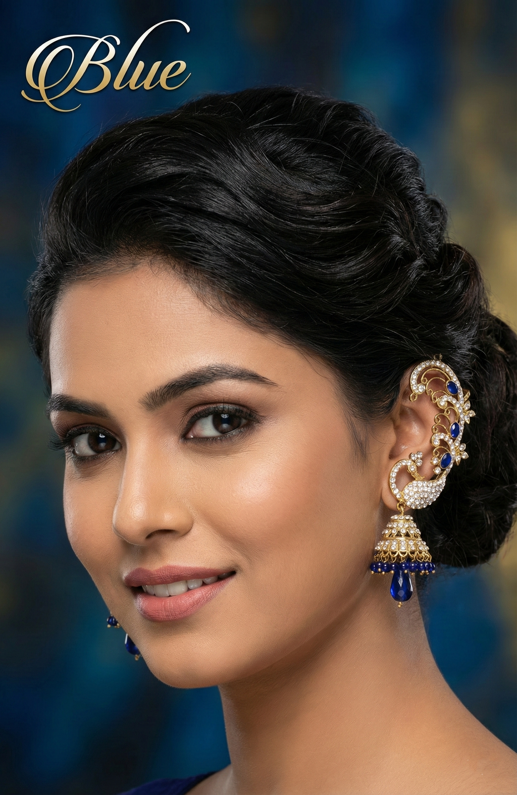 Peacock Kaanphool Jhumka Earrings in various colours