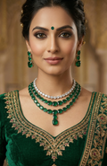Emerald Luxe Layered Necklace Set