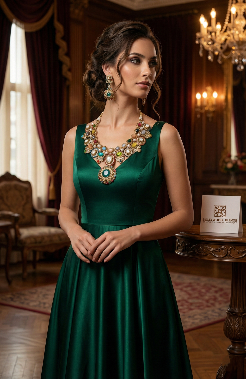 Sabyasachi inspired Royal Multicolour Heritage Designer inspired Necklace Set