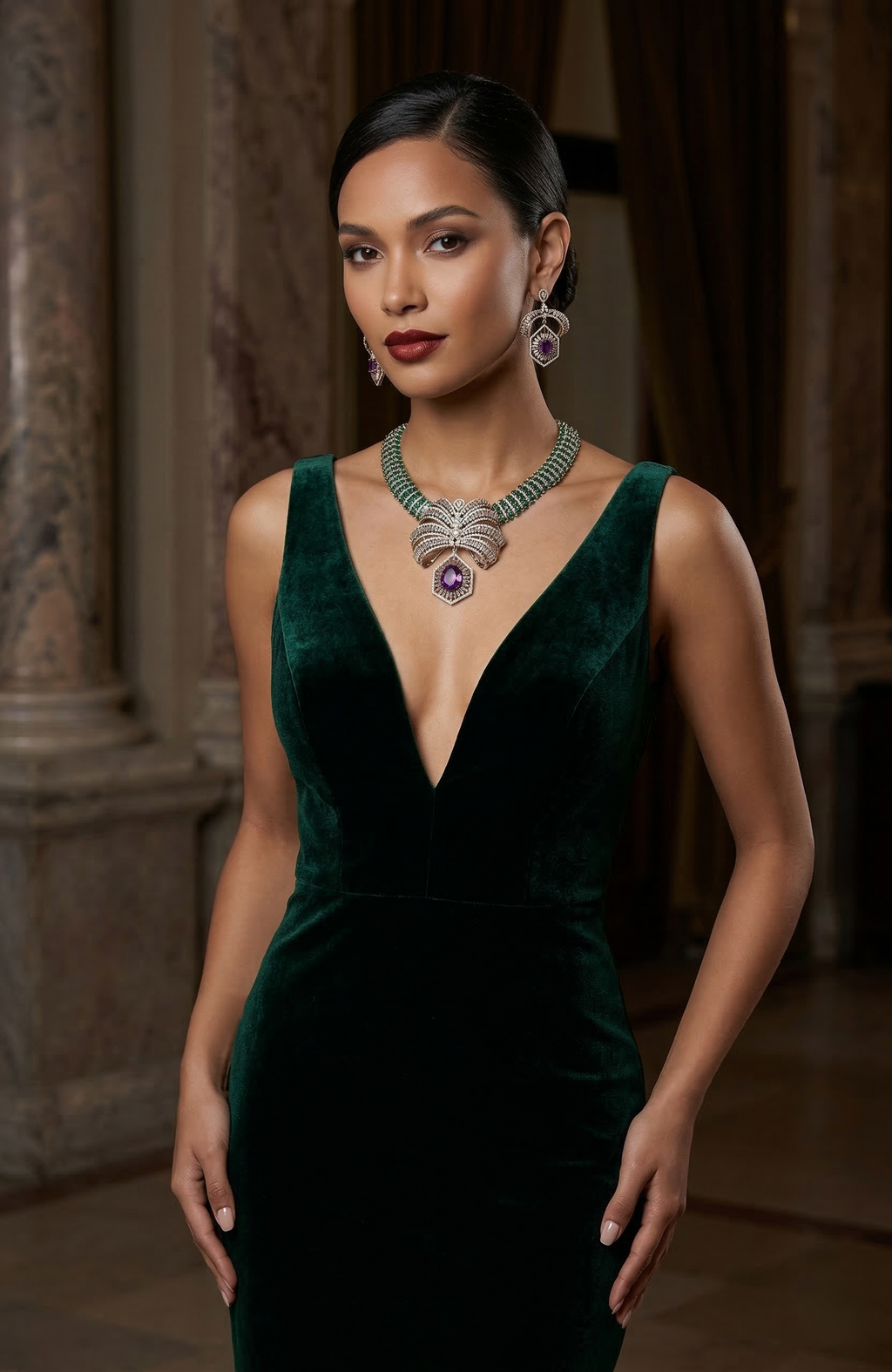 Designer Palm Necklace Set