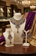 Royal Purple Necklace & Earrings Set