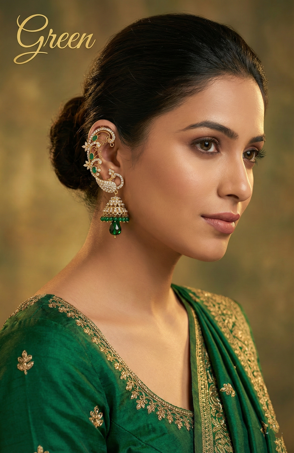 Peacock Kaanphool Jhumka Earrings in various colours