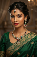 Bollywood Blings Signature Multicolour Stone Necklace Set