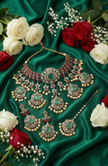 Bollywood Blings Statement Royal Emerald & Ruby Bridal Jewellery Set