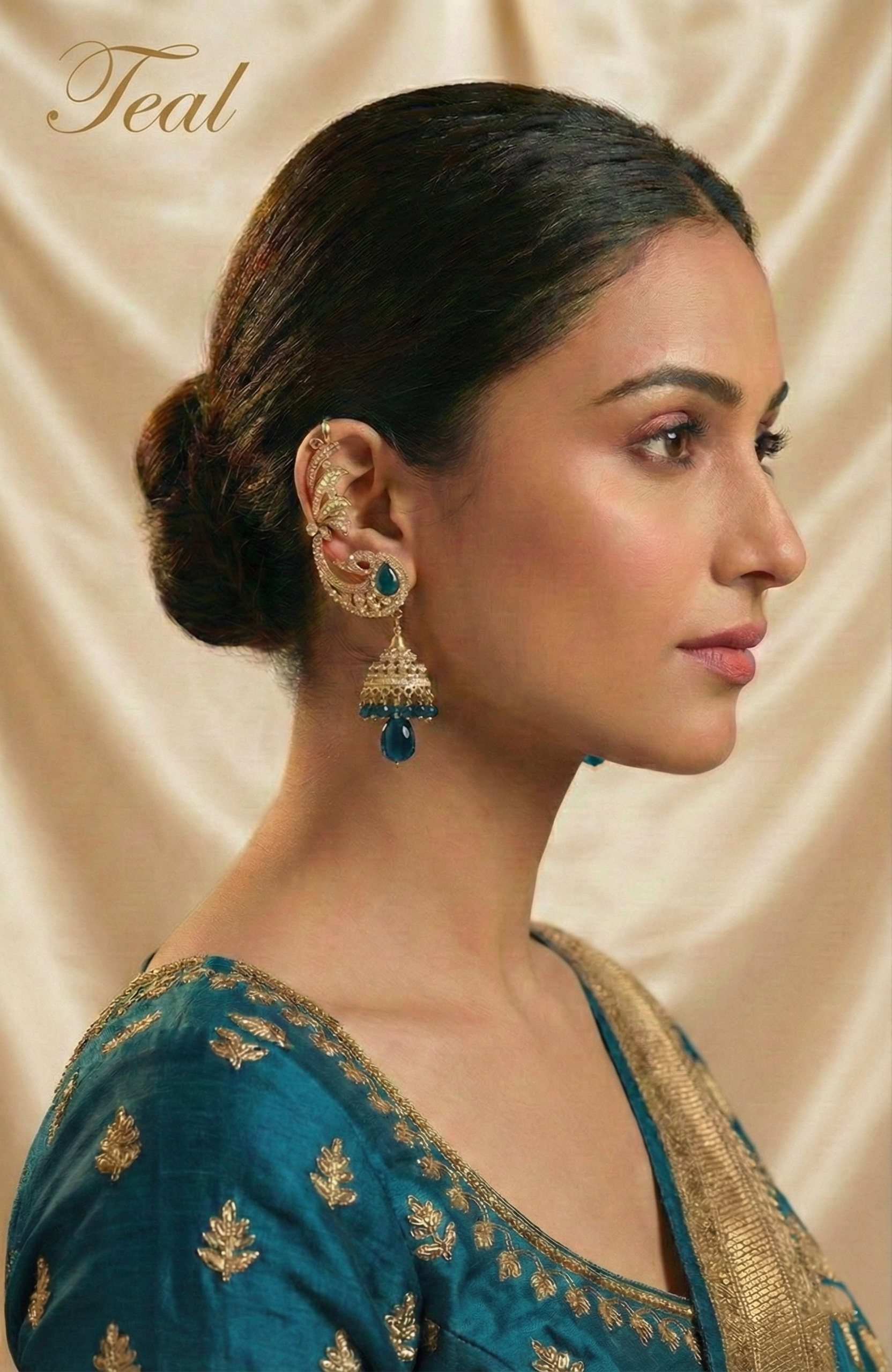 Peacock Kaanphool Jhumka Earrings - Design 2 - in various colours