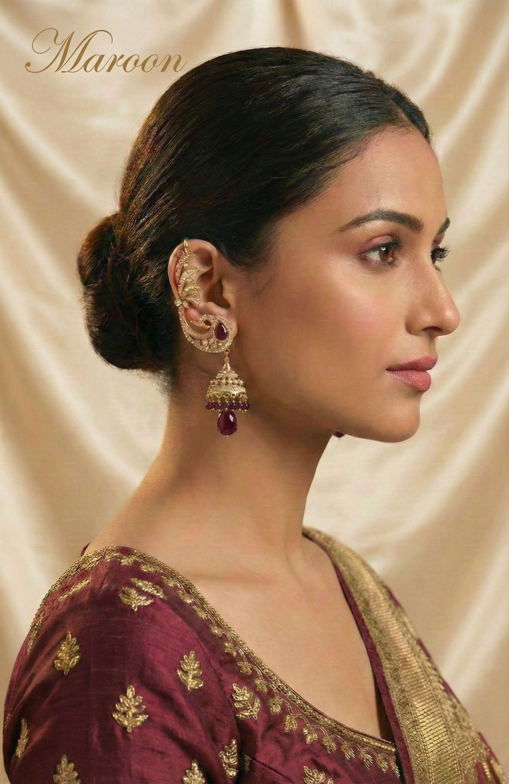 Peacock Kaanphool Jhumka Earrings - Design 2 - in various colours