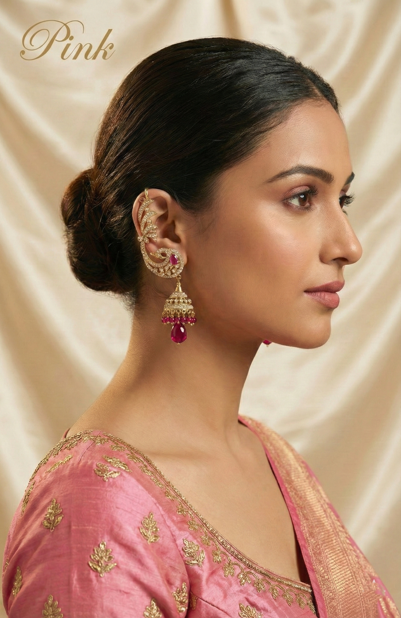 Peacock Kaanphool Jhumka Earrings - Design 2 - in various colours