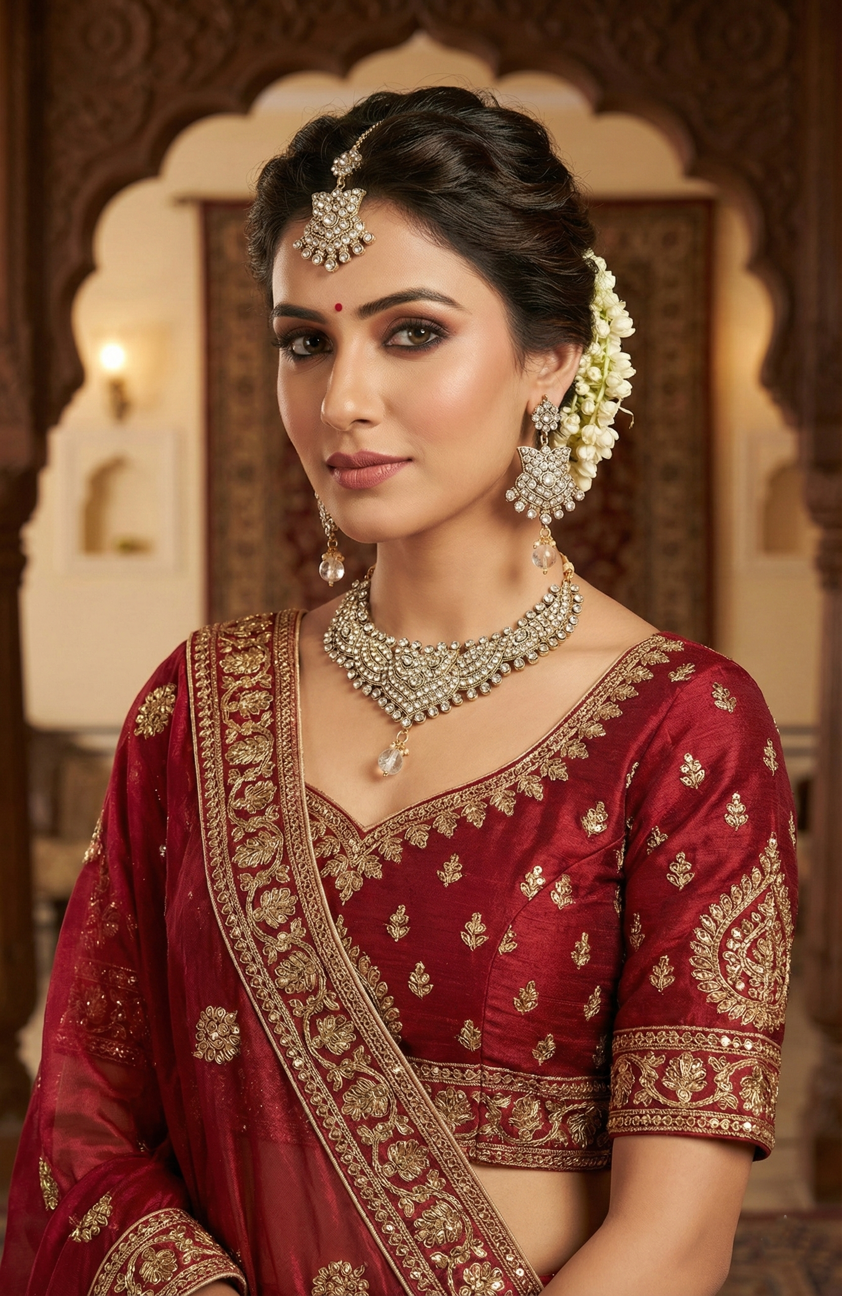 Gold-Tone Crystal Necklace Set