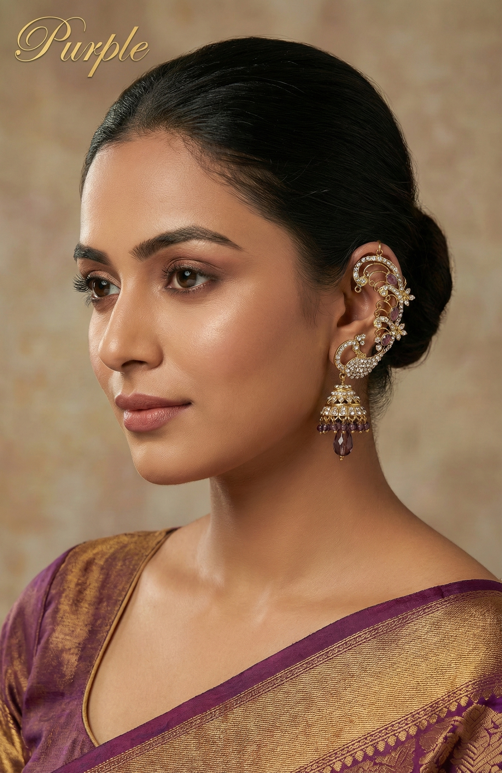 Peacock Kaanphool Jhumka Earrings in various colours