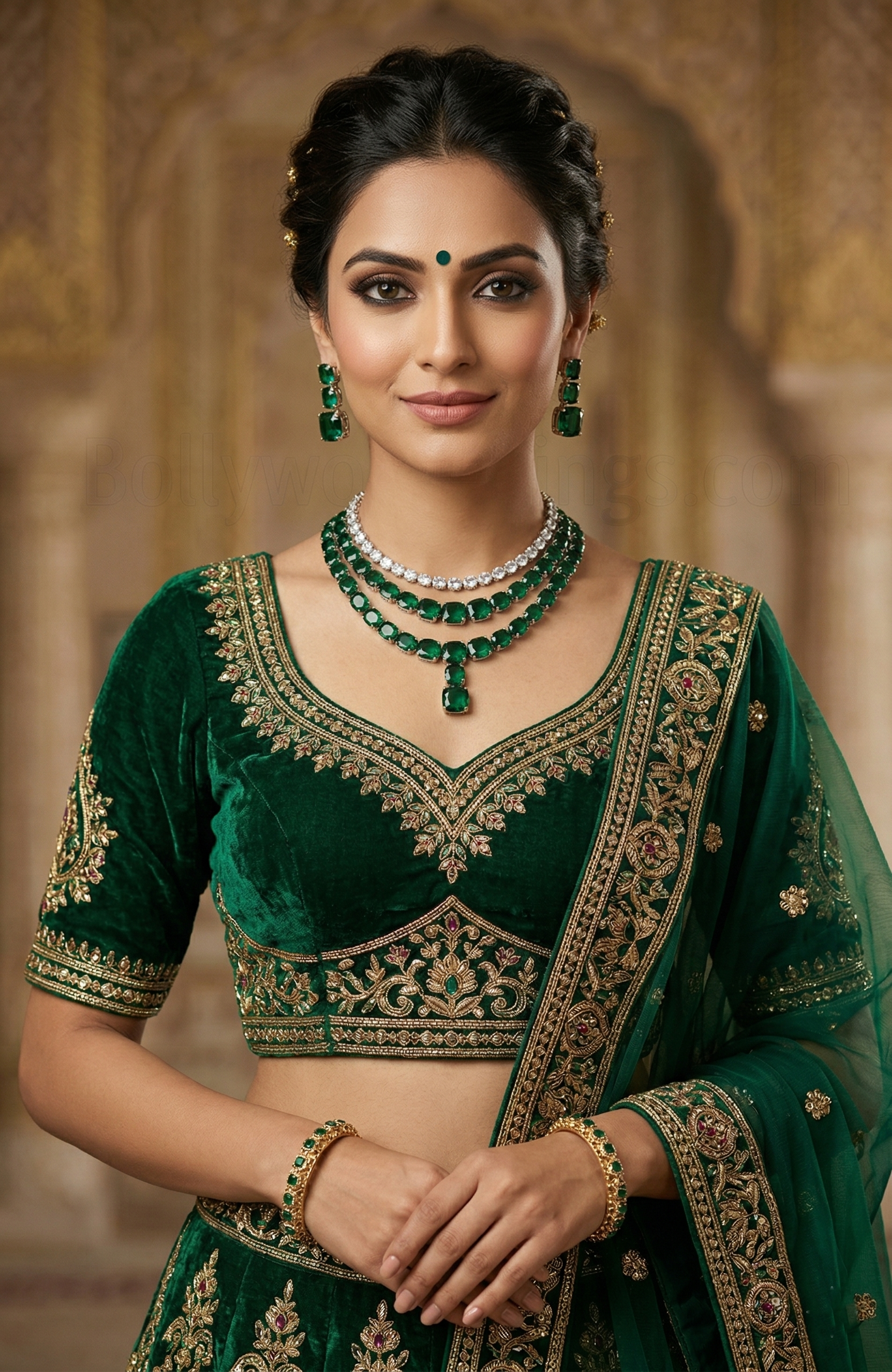 Emerald Luxe Layered Necklace Set