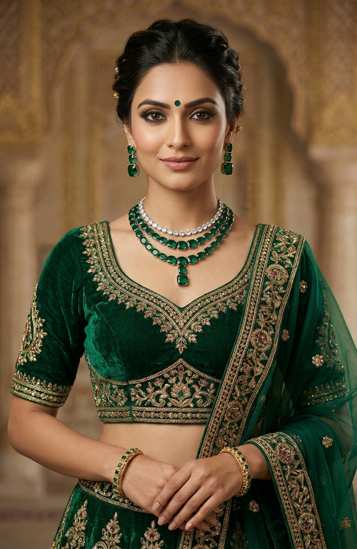 Emerald Luxe Layered Necklace Set