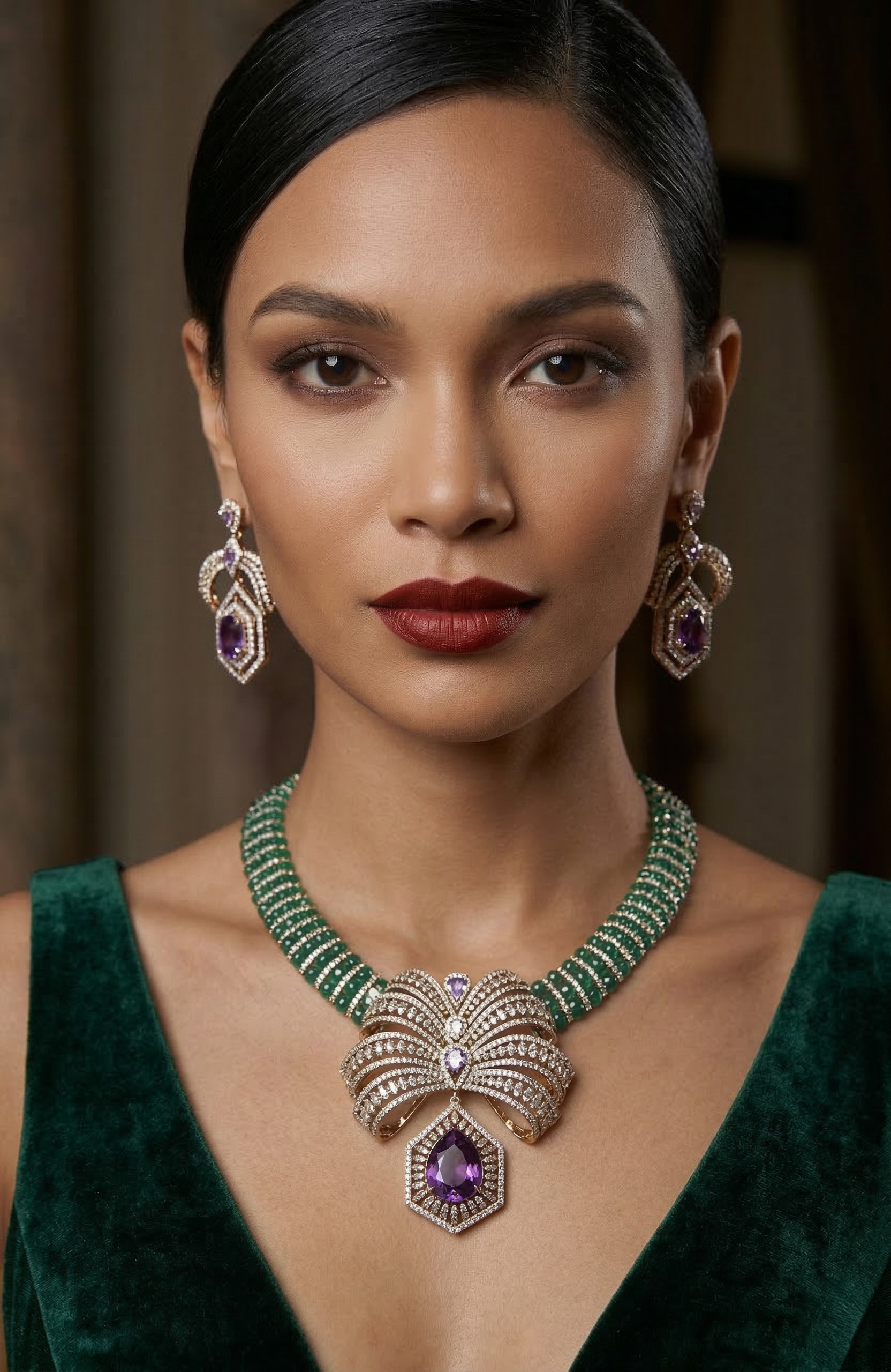 Designer Palm Necklace Set