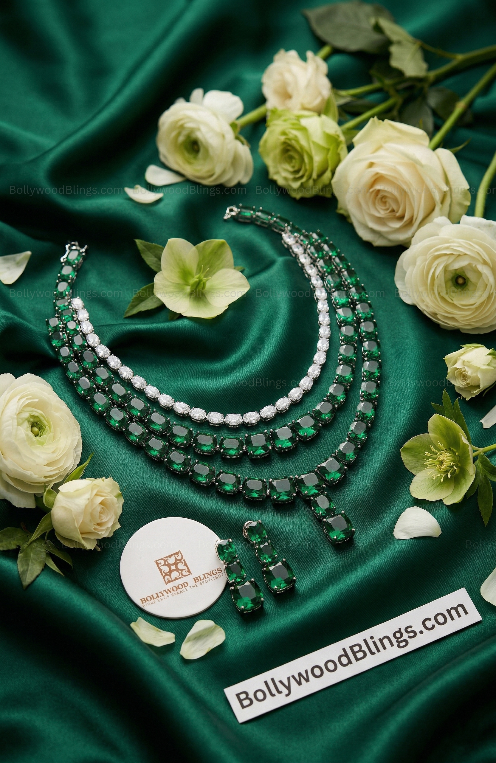 Emerald Luxe Layered Necklace Set