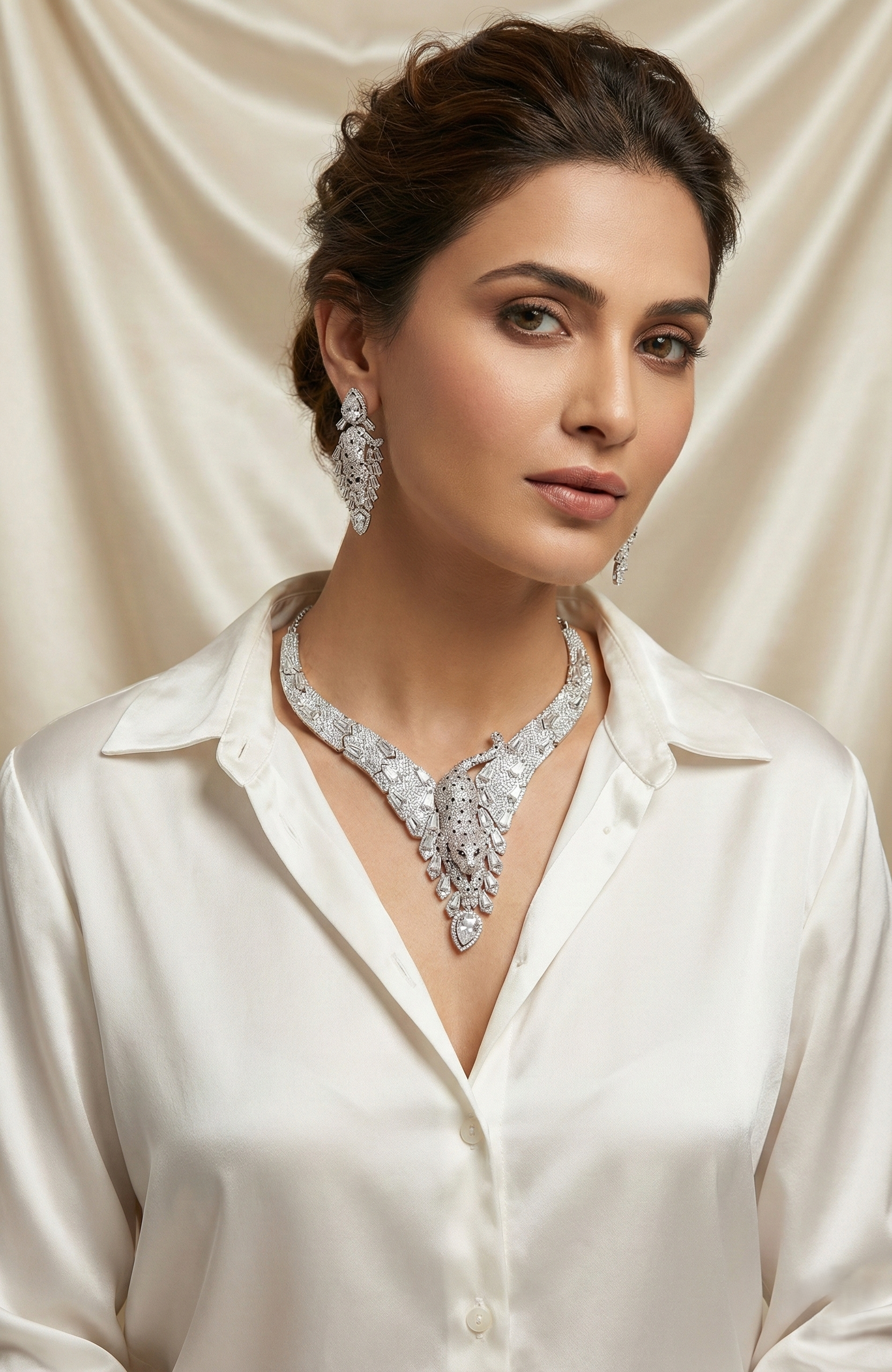Luxury Crystal Statement Necklace & Earrings Set