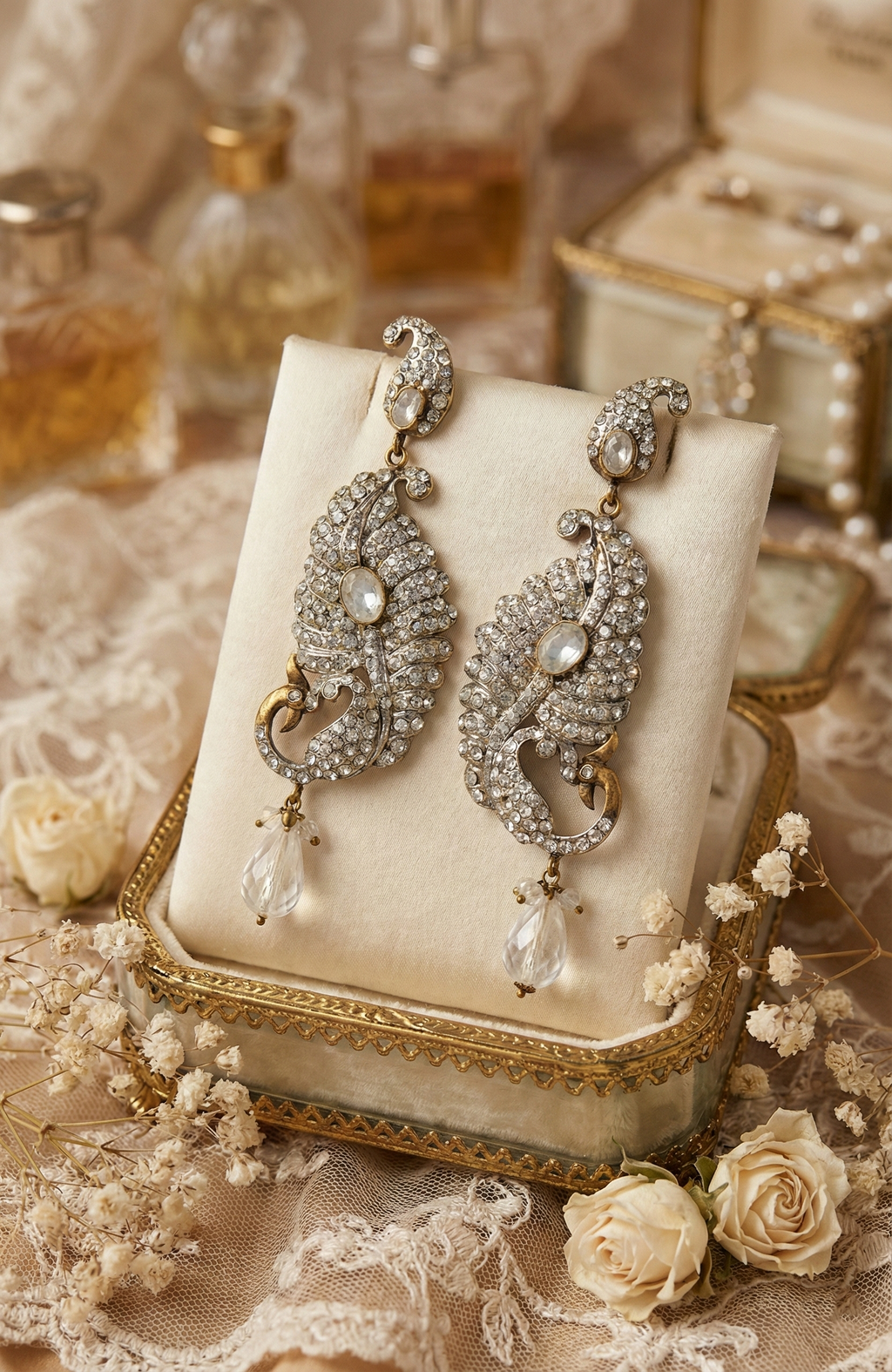 Peacock-Style Statement Earrings