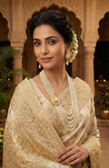 Classic White Pearl Rani Haar Jewellery Set