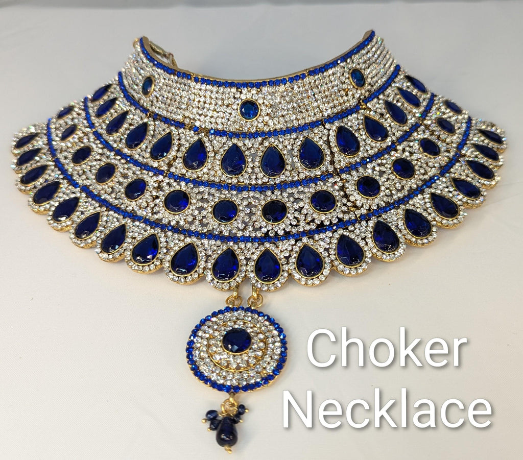 Full Bridal Set - Blue & Silver