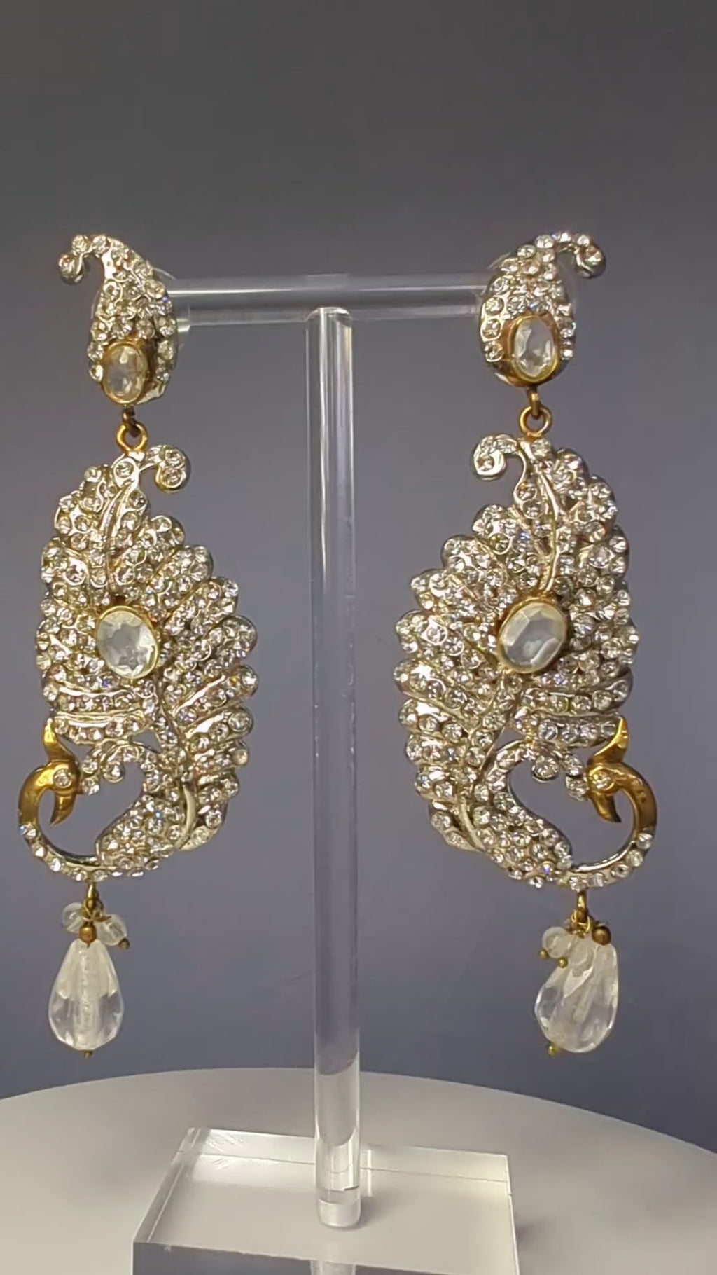 Peacock-Style Statement Earrings